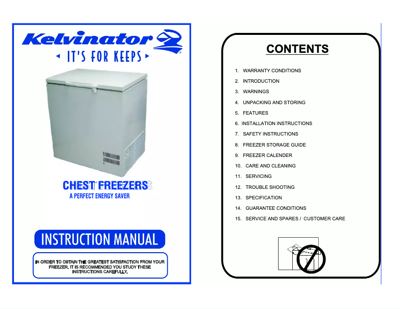 Page 1 of the manual User Manual Kelvinator K460CF