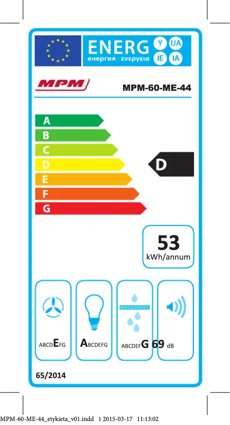 Page n°1 - Label énergétique MPM MPM-60-ME-44