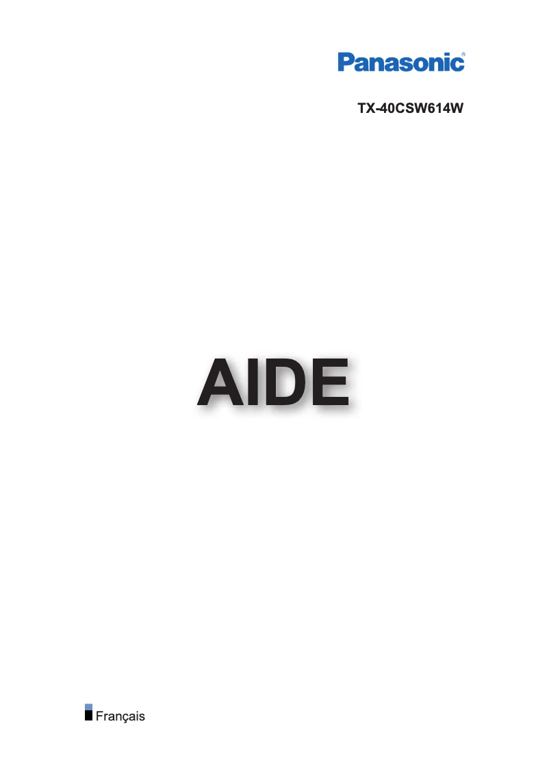 Page 1 de la notice Manuel utilisateur Panasonic Viera TX-40CSW614W
