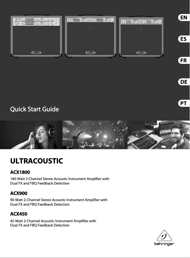 Página 1 del manual Manual de usuario Behringer ACX450
