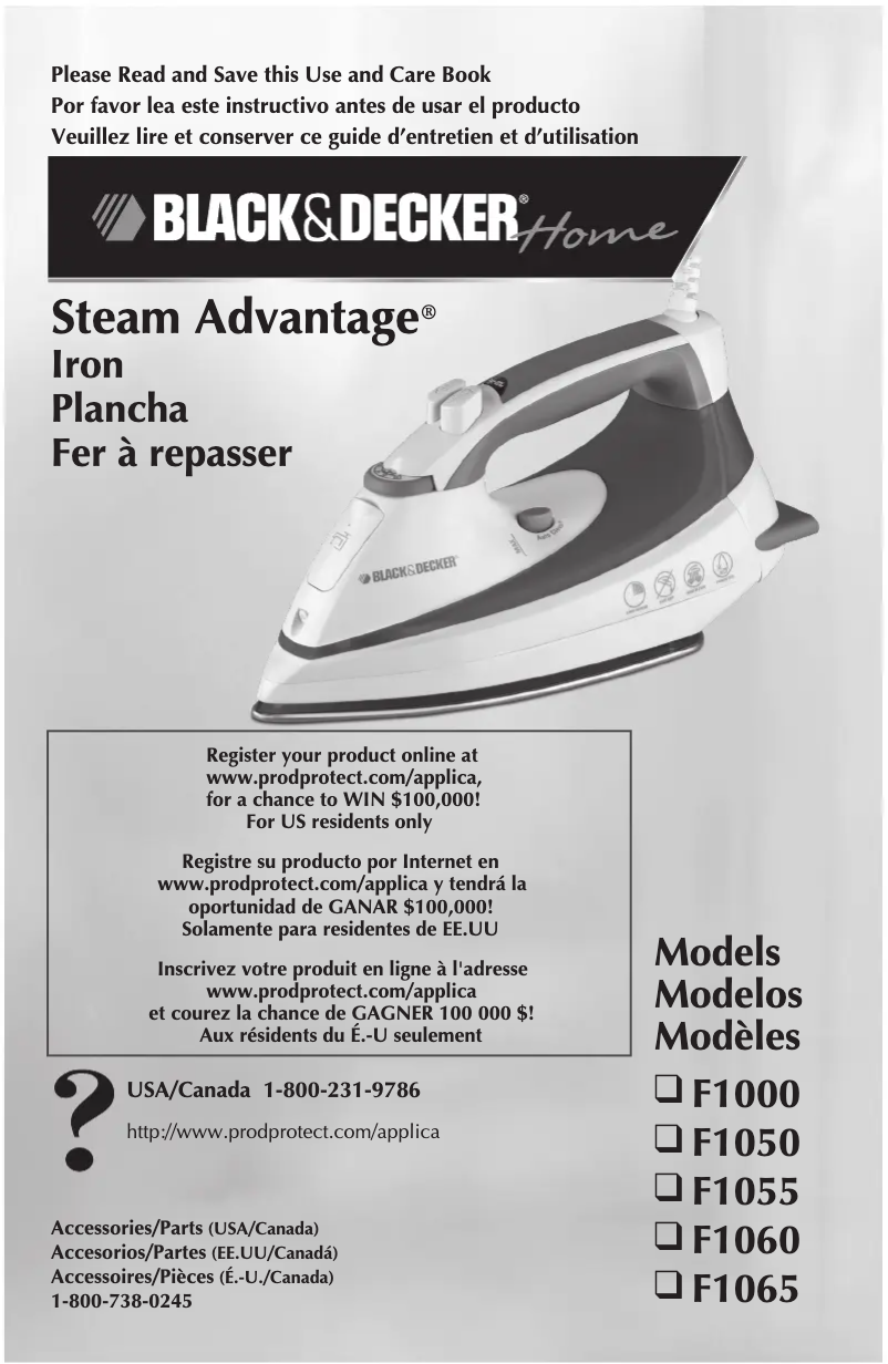 Page 1 de la notice Manuel utilisateur Black & Decker F1000