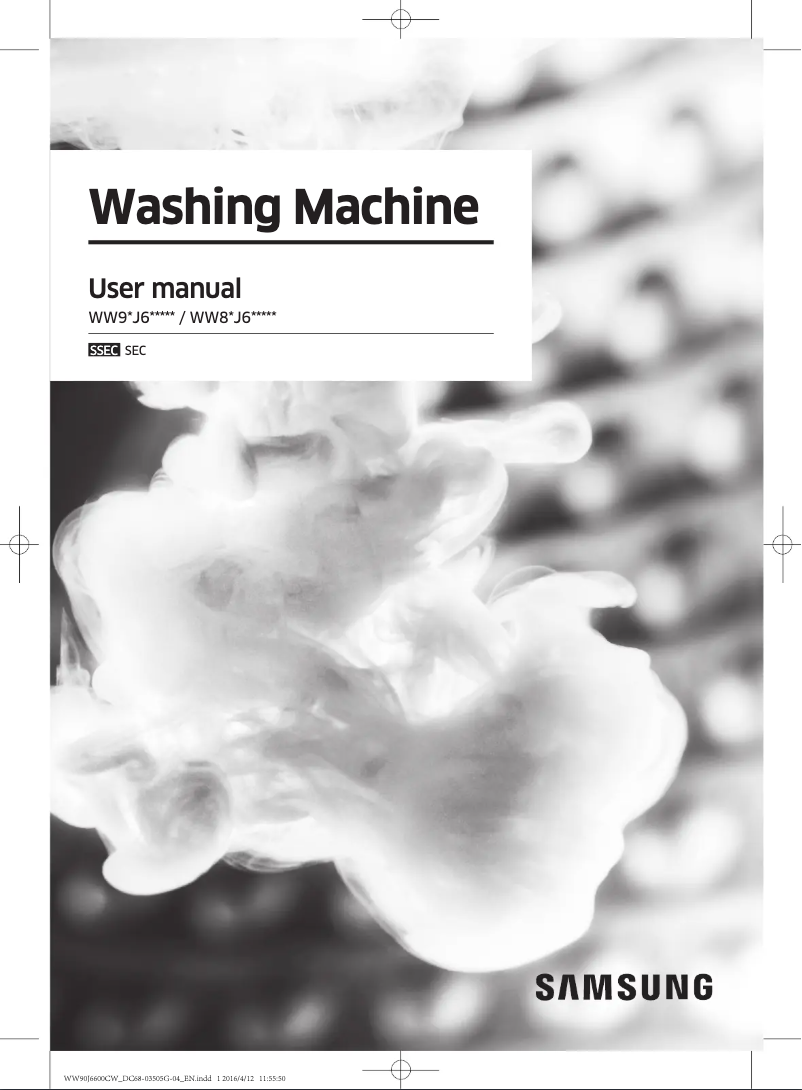 Image de la première page du manuel de l'appareil WW90J6600AW