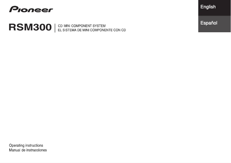 Page 1 of the manual User Manual Pioneer X-RSM300