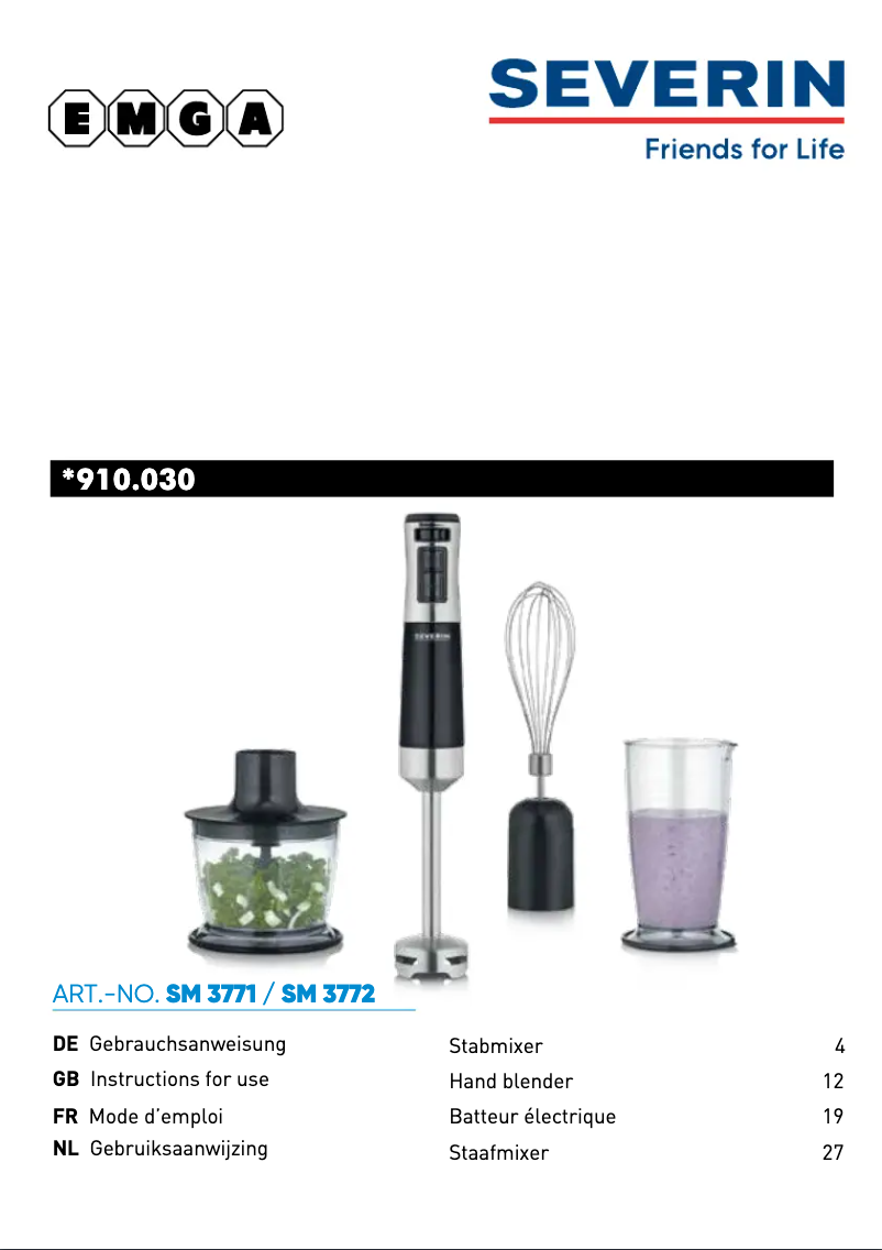 Image de la première page du manuel de l'appareil 910030