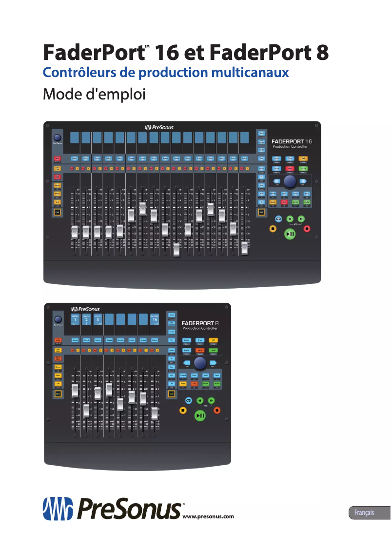 Page n°1 - Manuel utilisateur PreSonus Faderport 8