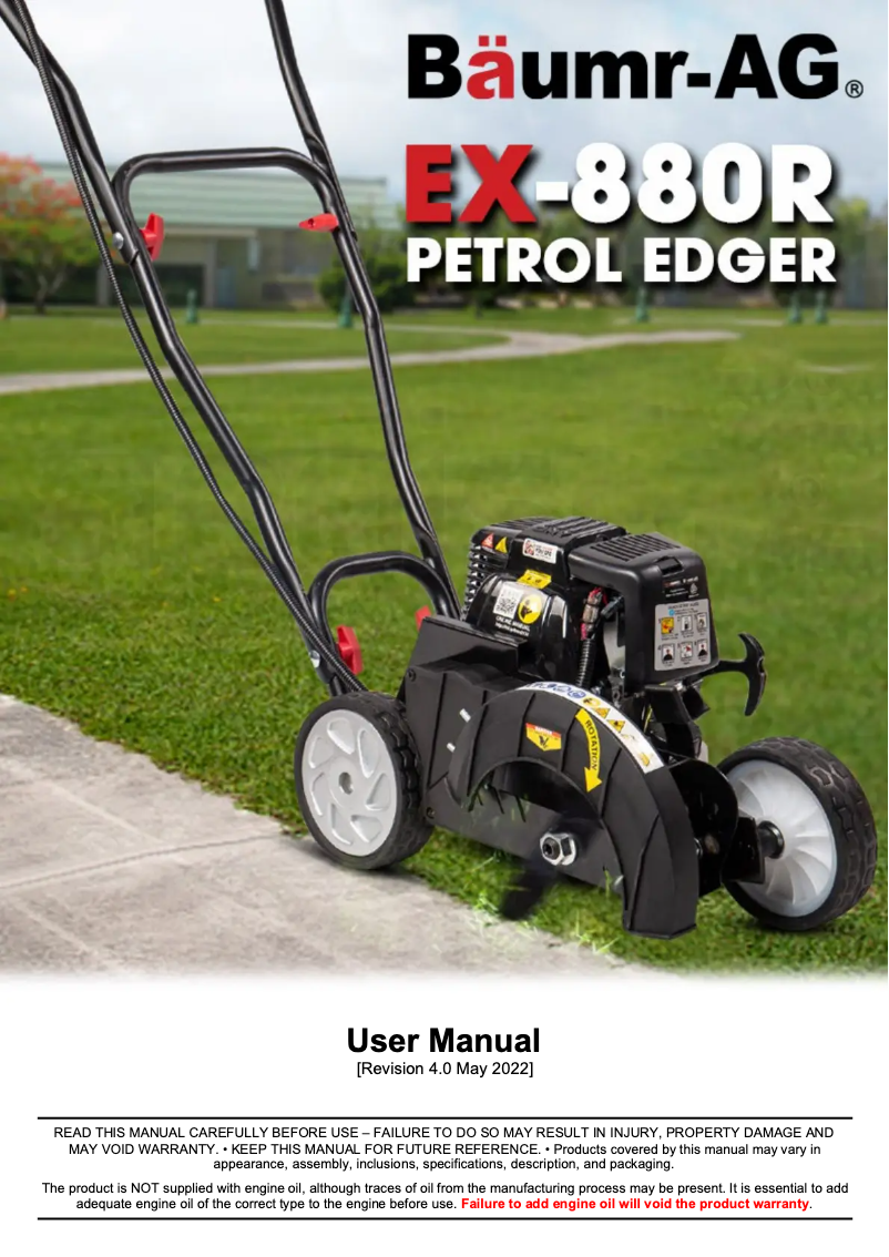 Página 1 del manual Manual de usuario Baumr-AG EX-880R