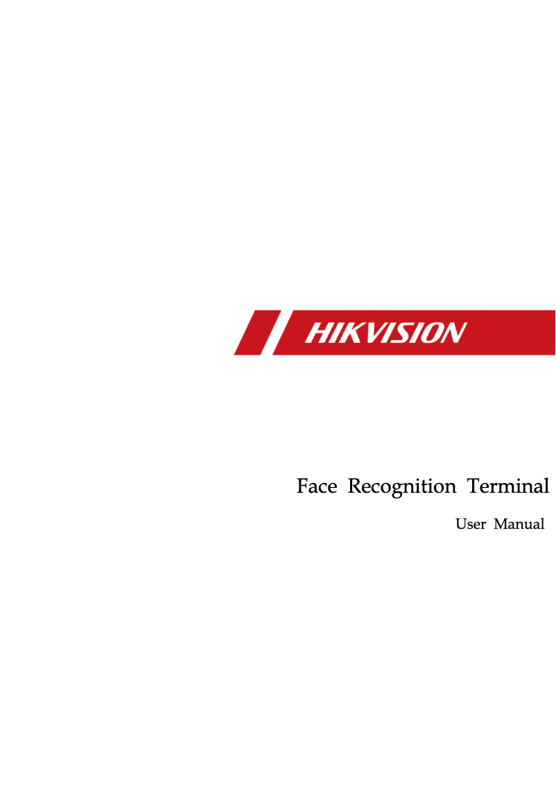 Image de la première page du manuel de l'appareil DS-K1T605MF-B