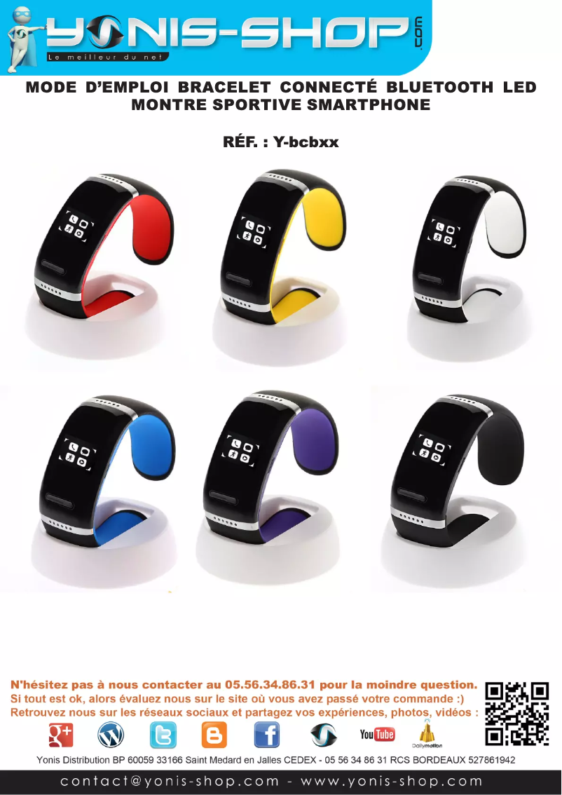 Page 1 de la notice Manuel utilisateur Yonis Y-BCB22