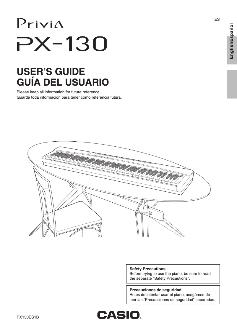 Image de la première page du manuel de l'appareil Privia PX-130