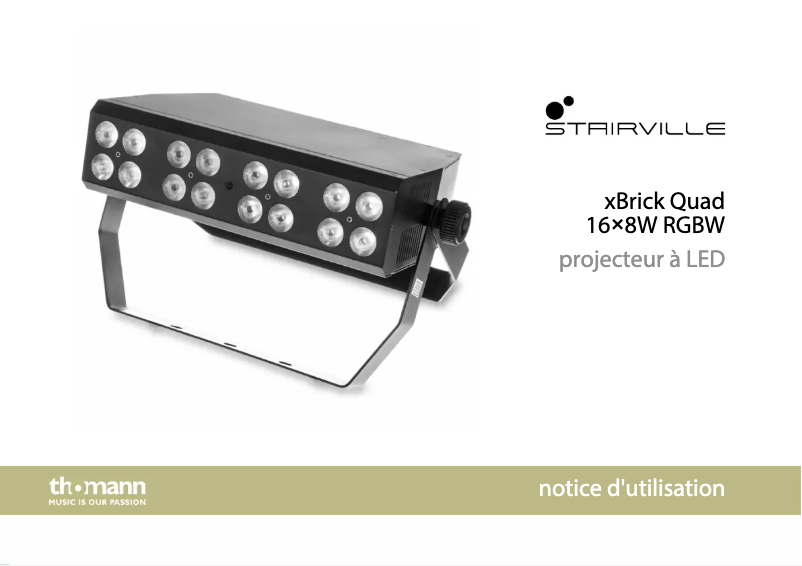 Page 1 de la notice Manuel utilisateur Stairville xBrick Quad 16×8W RGBW