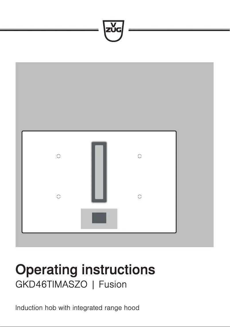 Page 1 de la notice Manuel utilisateur V-Zug Fusion GKD46TIMASZO