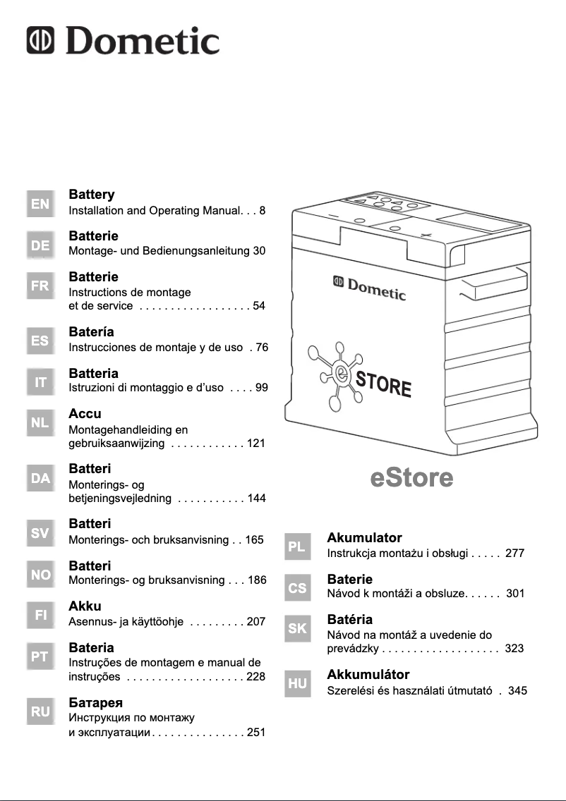 Page 1 de la notice Mode d'emploi Dometic EStore