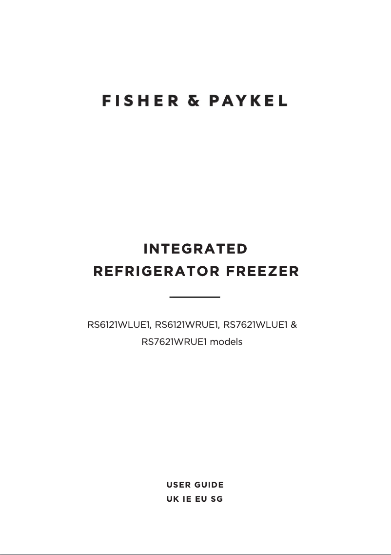 Página 1 del manual Manual de usuario Fisher & Paykel RS6121WRUE1