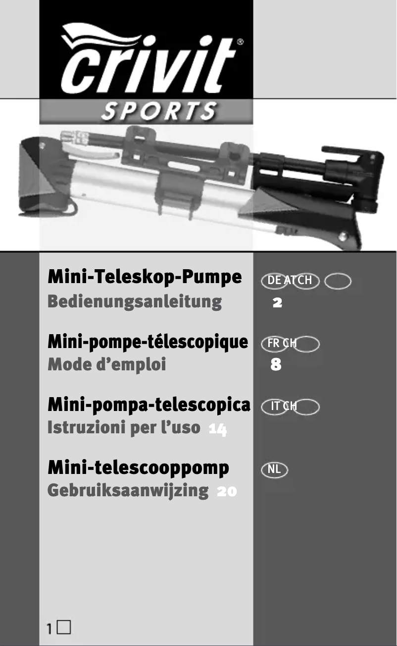 Page 1 de la notice Manuel utilisateur Crivit IAN 64305