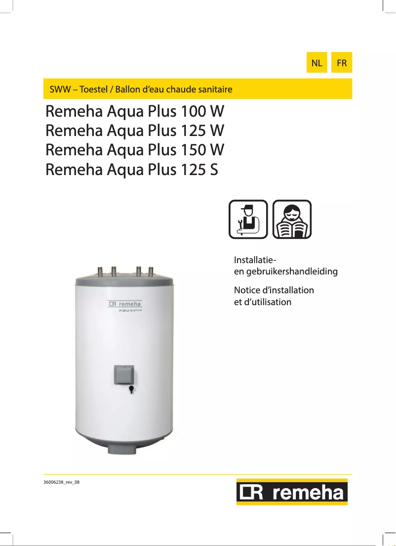 Page n°1 - Manuel utilisateur Remeha Aqua Plus 150 W