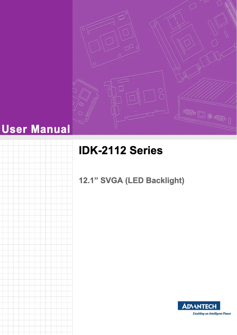 Page n°1 - Manuel utilisateur Advantech IDK-2112N-K2SVA2E