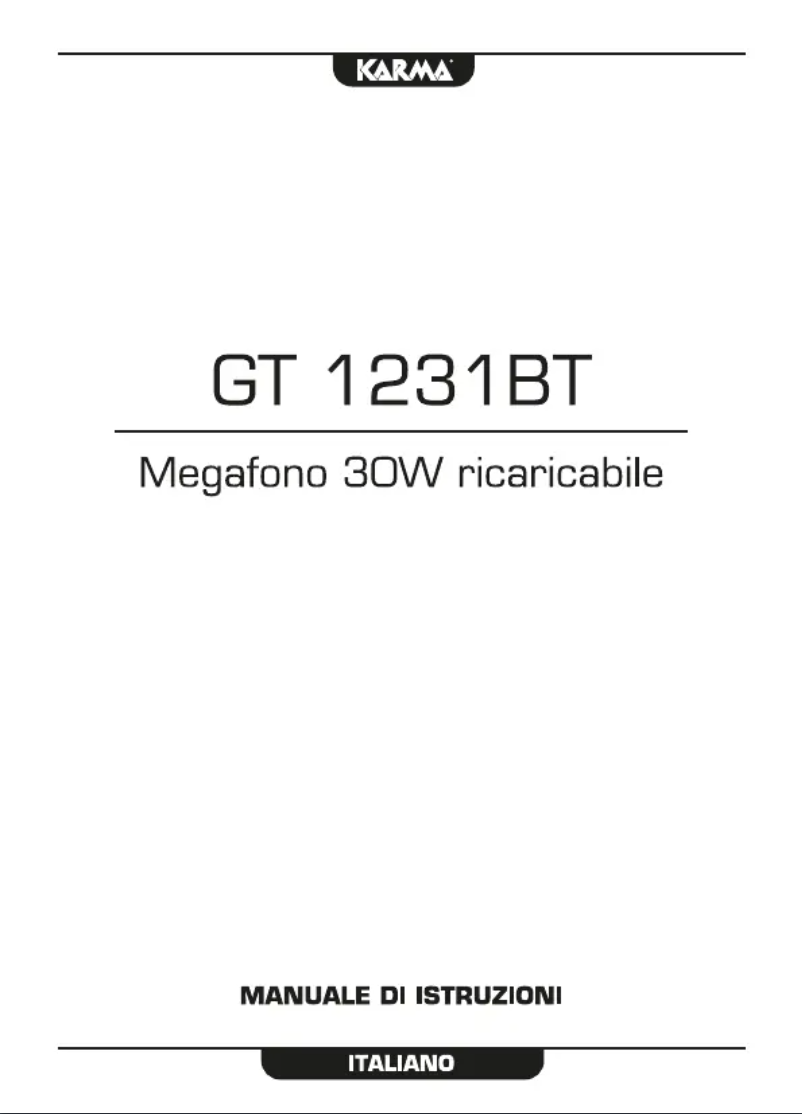 Page 1 de la notice Manuel utilisateur Karma GT 1231BT