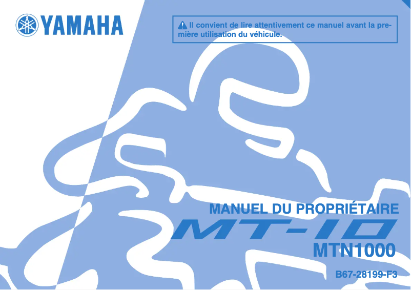 Page 1 of the manual User Manual Yamaha MT10 (2019)