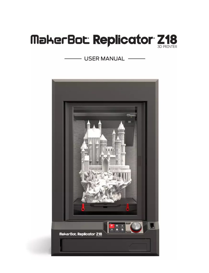 Image de la première page du manuel de l'appareil Replicator Z18