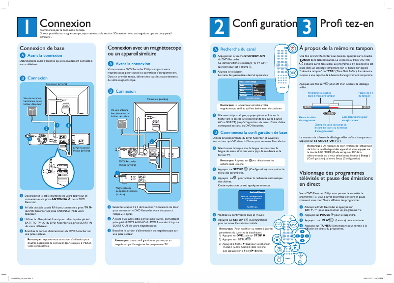 Page n°1 - Guide de démarrage rapide Philips DVDR5330H
