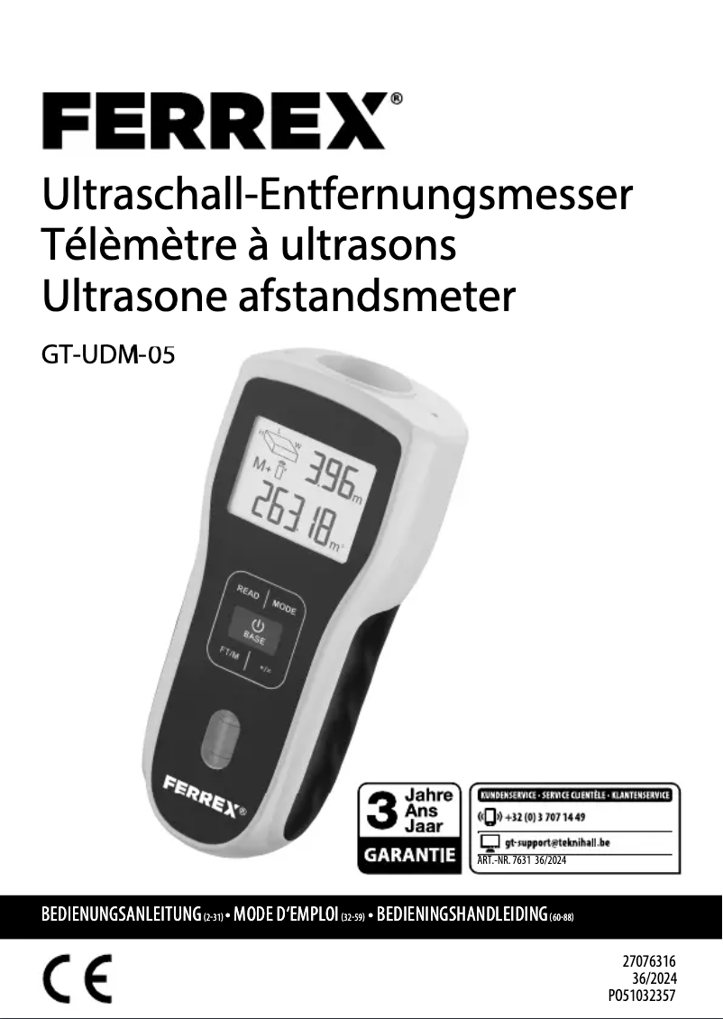 Image de la première page du manuel de l'appareil GT-UDM-05