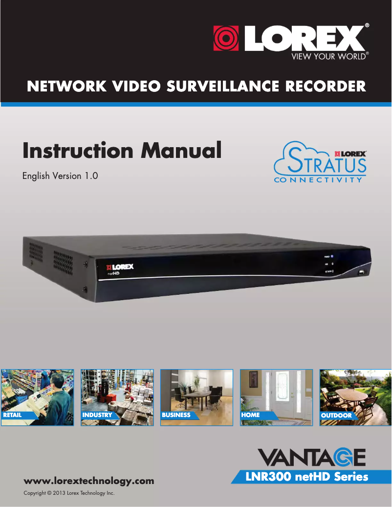 Page n°1 - Manuel utilisateur Vantage LNR382C6B