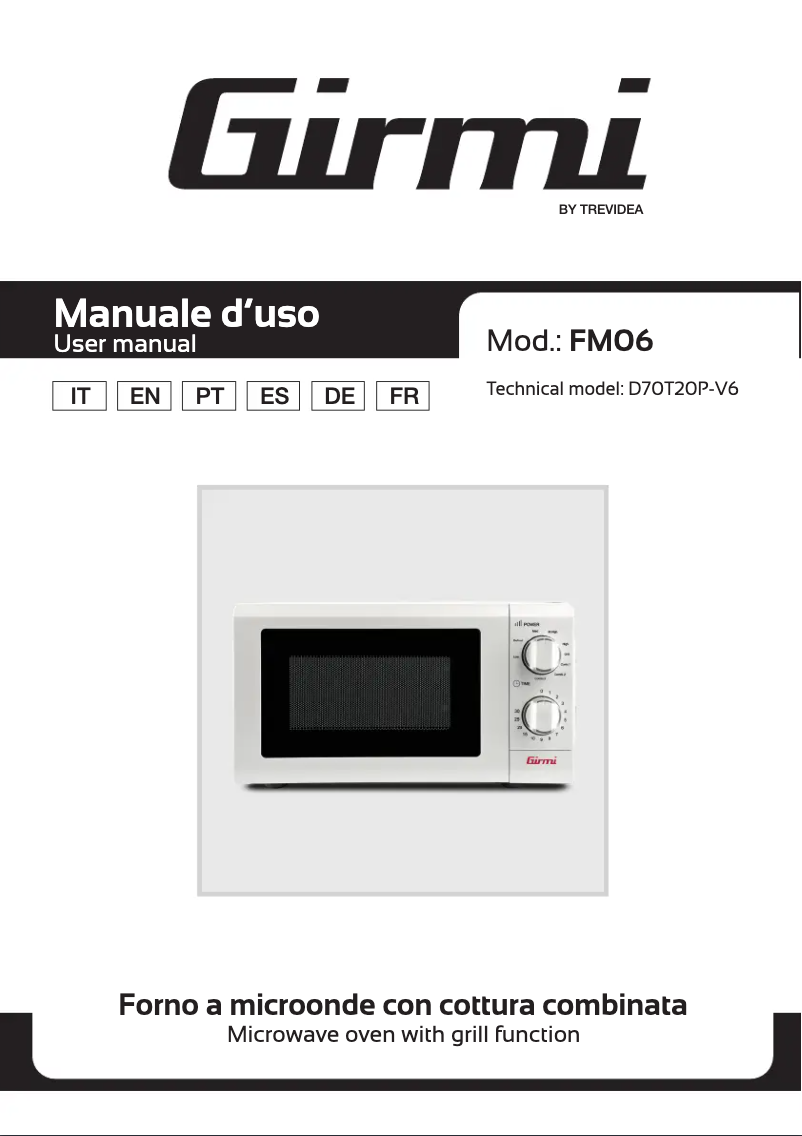 Page 1 de la notice Manuel utilisateur Girmi FM06