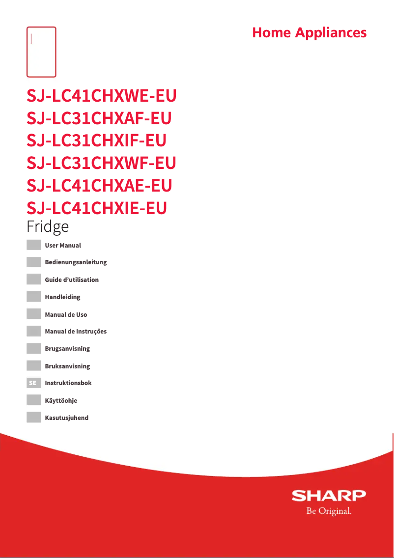 Page 1 of the manual User Manual Sharp SJ-LC31CHXWF-EU