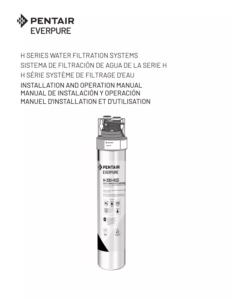 Page 1 de la notice Instructions / montage Everpure H-300