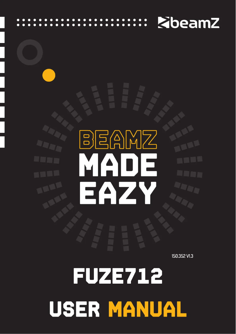 Page 1 de la notice Manuel utilisateur BeamZ Fuze712