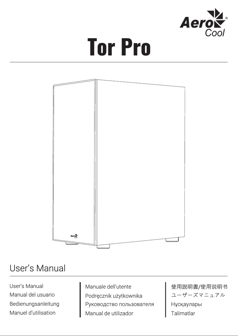 Page 1 de la notice Manuel utilisateur AeroCool Tor Pro