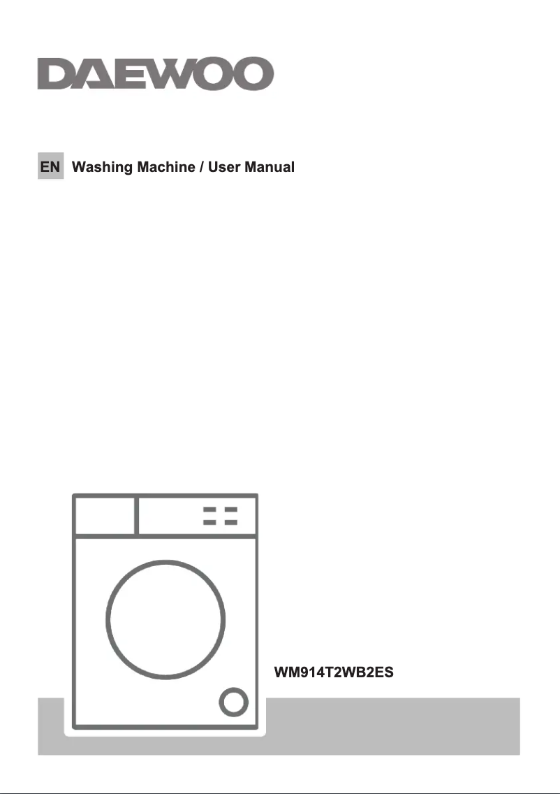 Page 1 de la notice Manuel utilisateur Daewoo WM914T2WB2ES