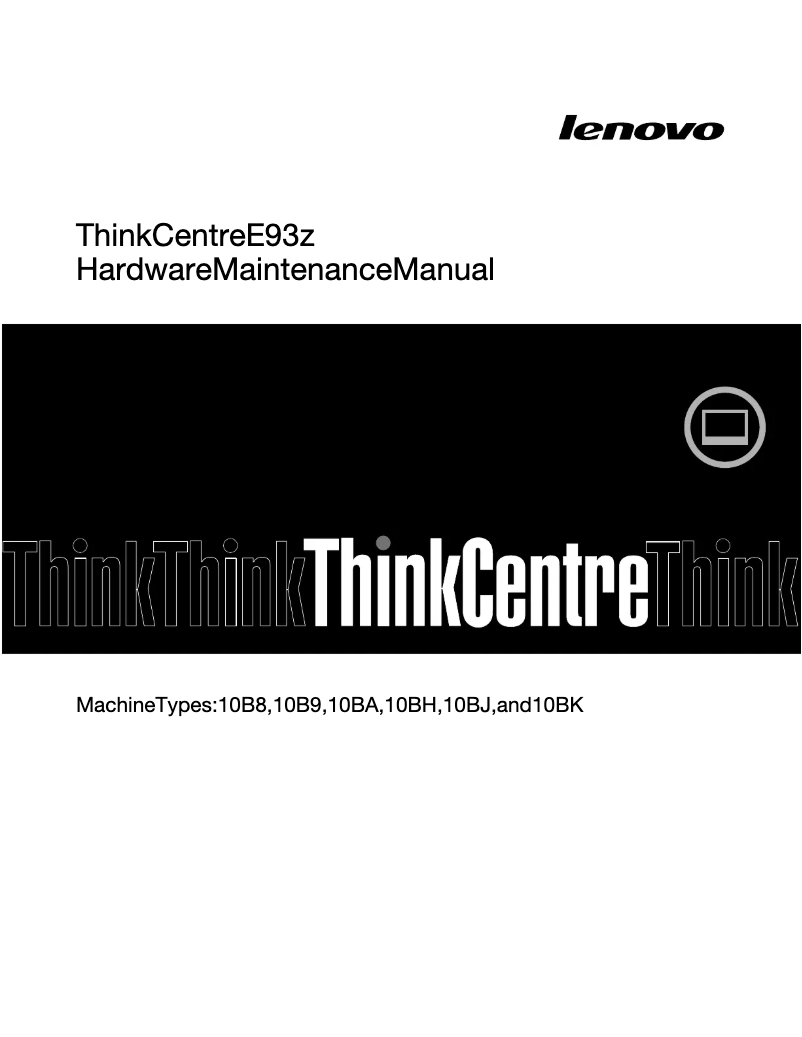 Page 1 de la notice Manuel utilisateur Lenovo ThinkCentre Edge 93z