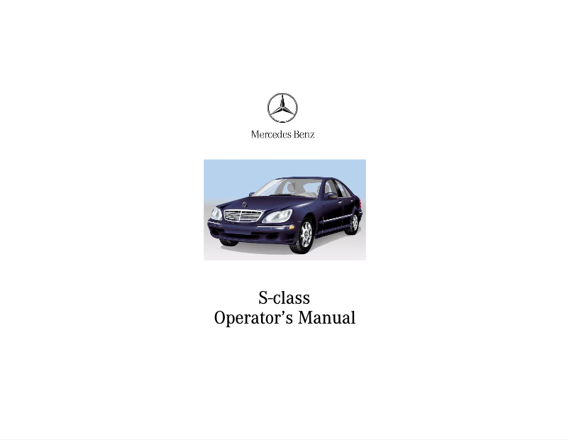 Imagen de la primera página del manual del dispositivo S 55 AMG (2001)