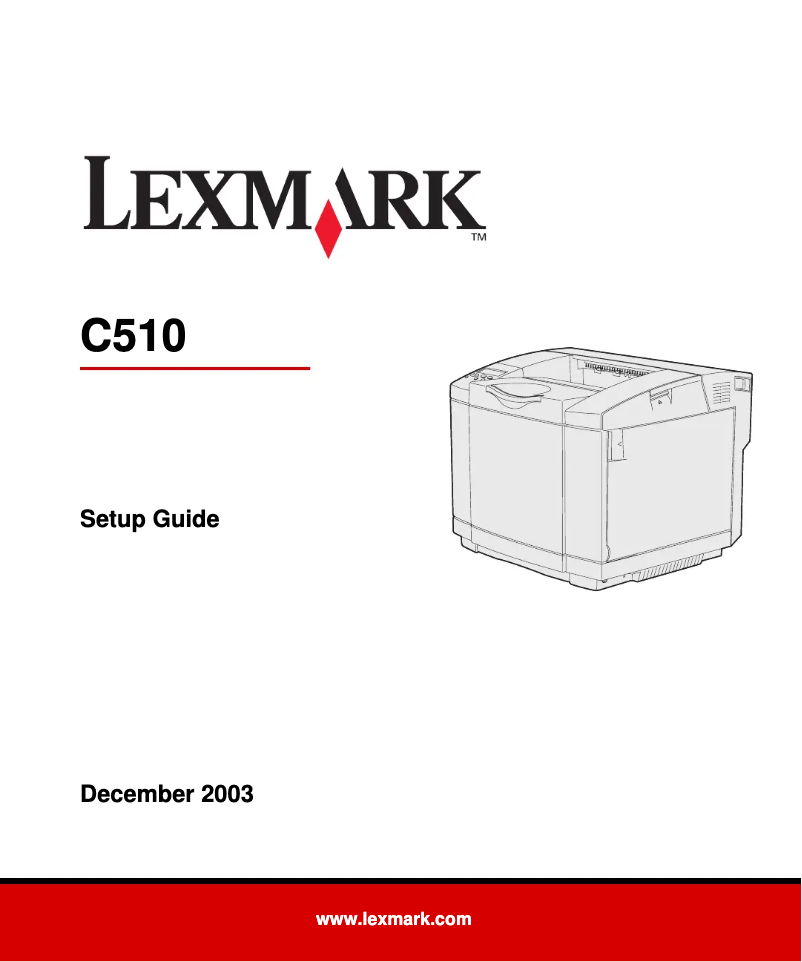 Page 1 de la notice Guide d'installation Lexmark C510