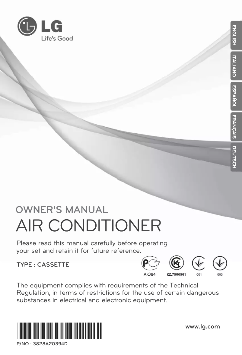 Page 1 of the manual User Manual LG AMNH366TDC0