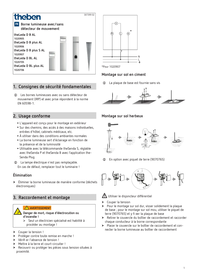 Page n°1 - Manuel utilisateur Theben theLeda D B plus S AL