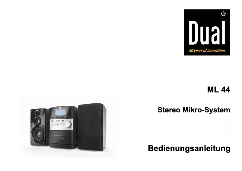 Page 1 de la notice Manuel utilisateur Dual ML 44
