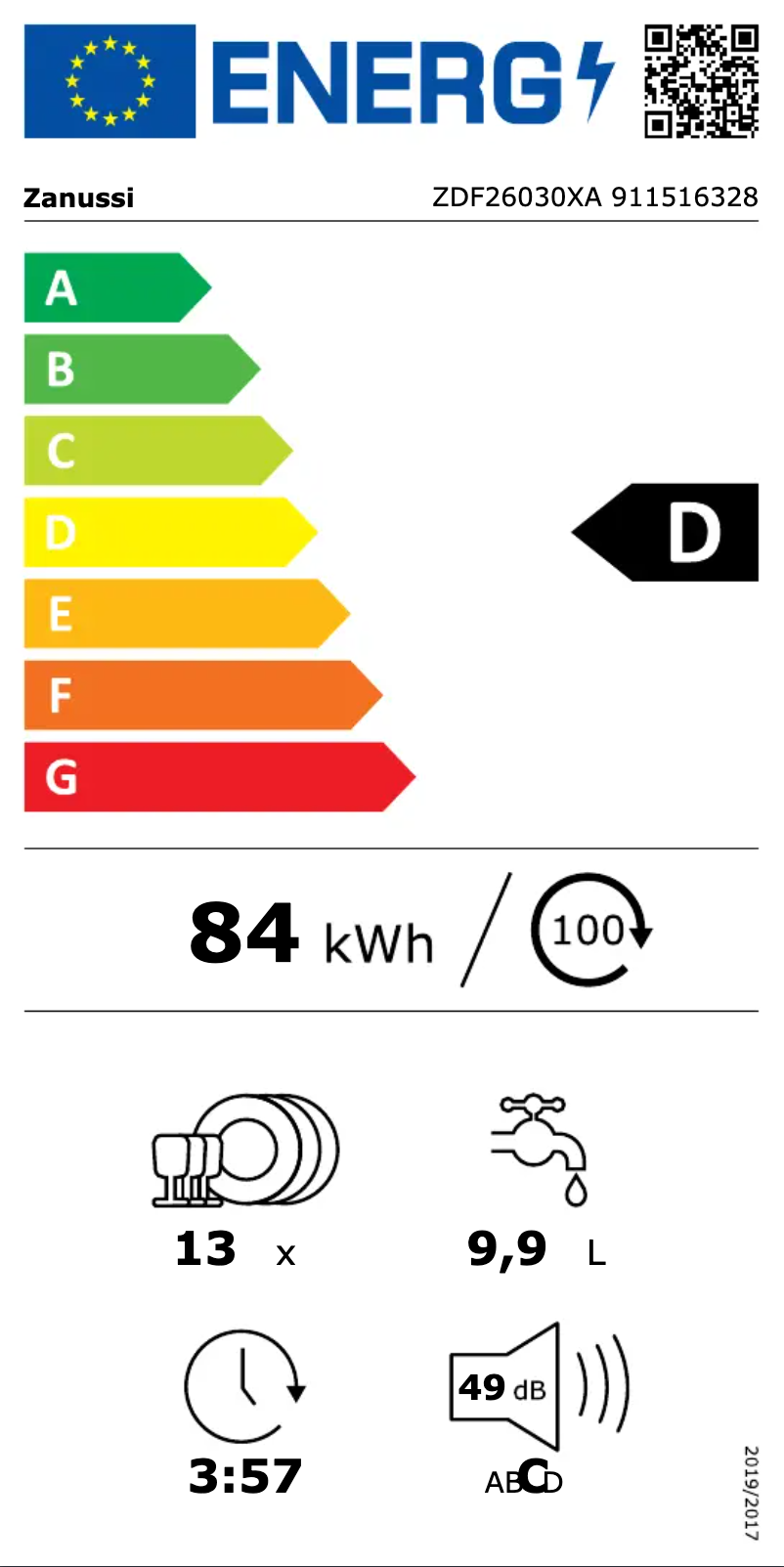 Image de la première page du manuel de l'appareil ZDF26030XA