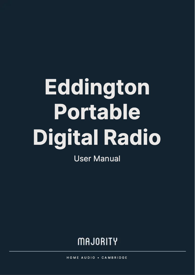 Page n°1 - Manuel utilisateur Majority Eddington