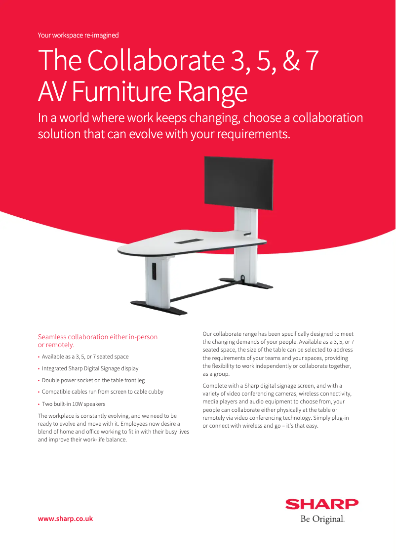 Page 1 de la notice Manuel utilisateur Sharp Collaborate 7