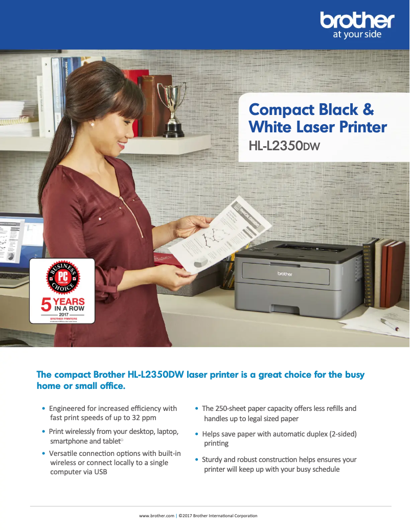 Image de la première page du manuel de l'appareil HL-L2350DW