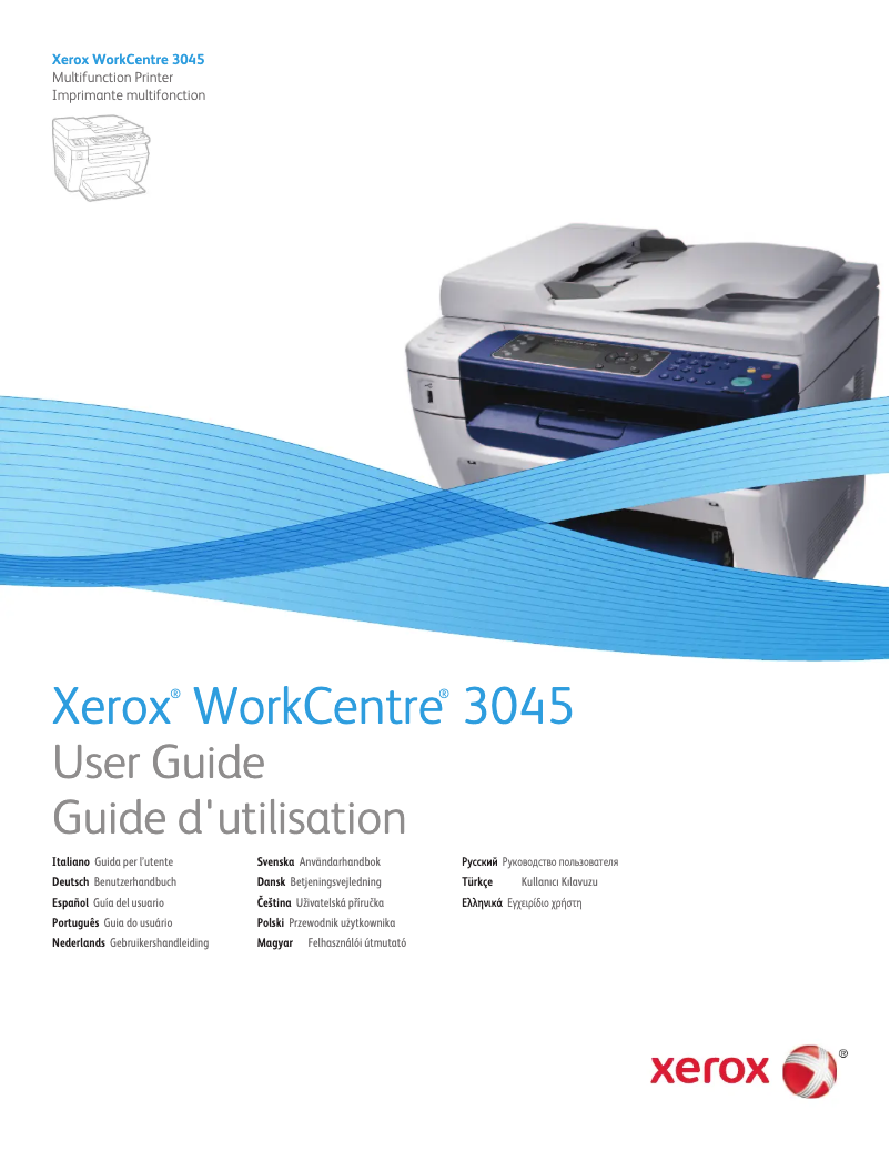 Page n°1 - Manuel utilisateur Xerox WorkCentre 3045