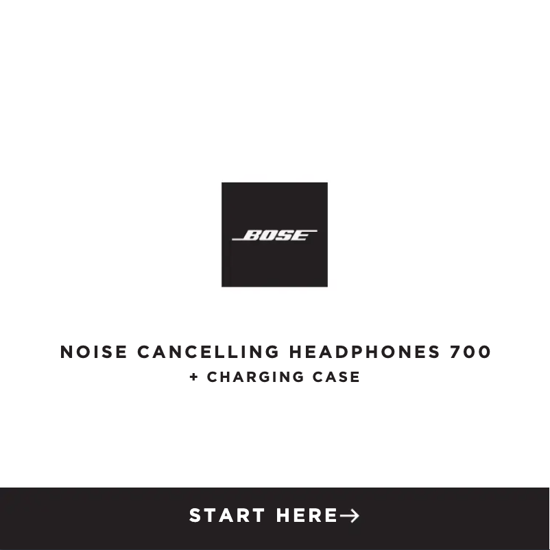 Page 1 de la notice Guide de démarrage rapide Bose Noise Cancelling Headphones 700