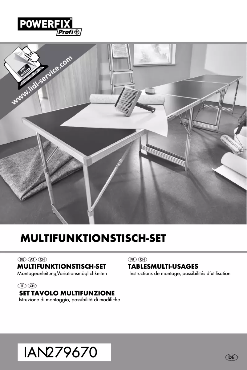 Page 1 de la notice Manuel utilisateur Powerfix IAN 279670