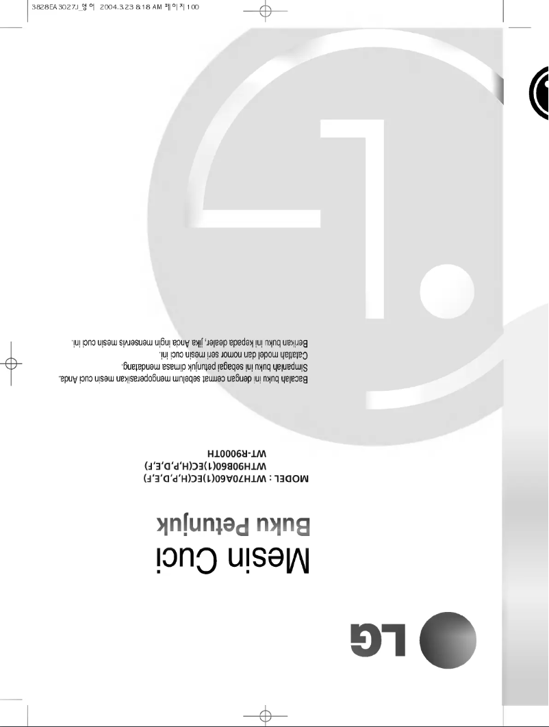 Page 1 de la notice Manuel utilisateur LG WTH90B61EC