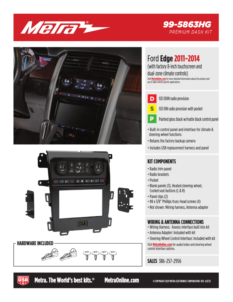 Page 1 de la notice Fiche technique AXESS 99-5863HG