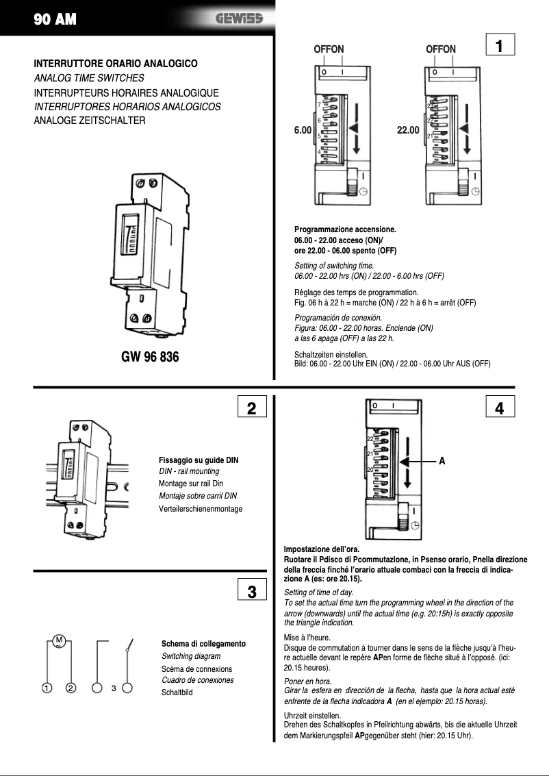 Page 1 de la notice Manuel utilisateur Gewiss GW96836