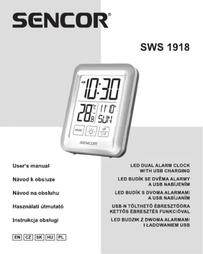 Image de la première page du manuel de l'appareil SWS 1918