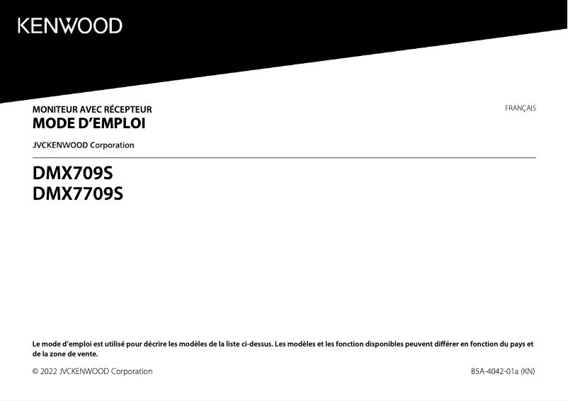 Image de la première page du manuel de l'appareil DMX7709S